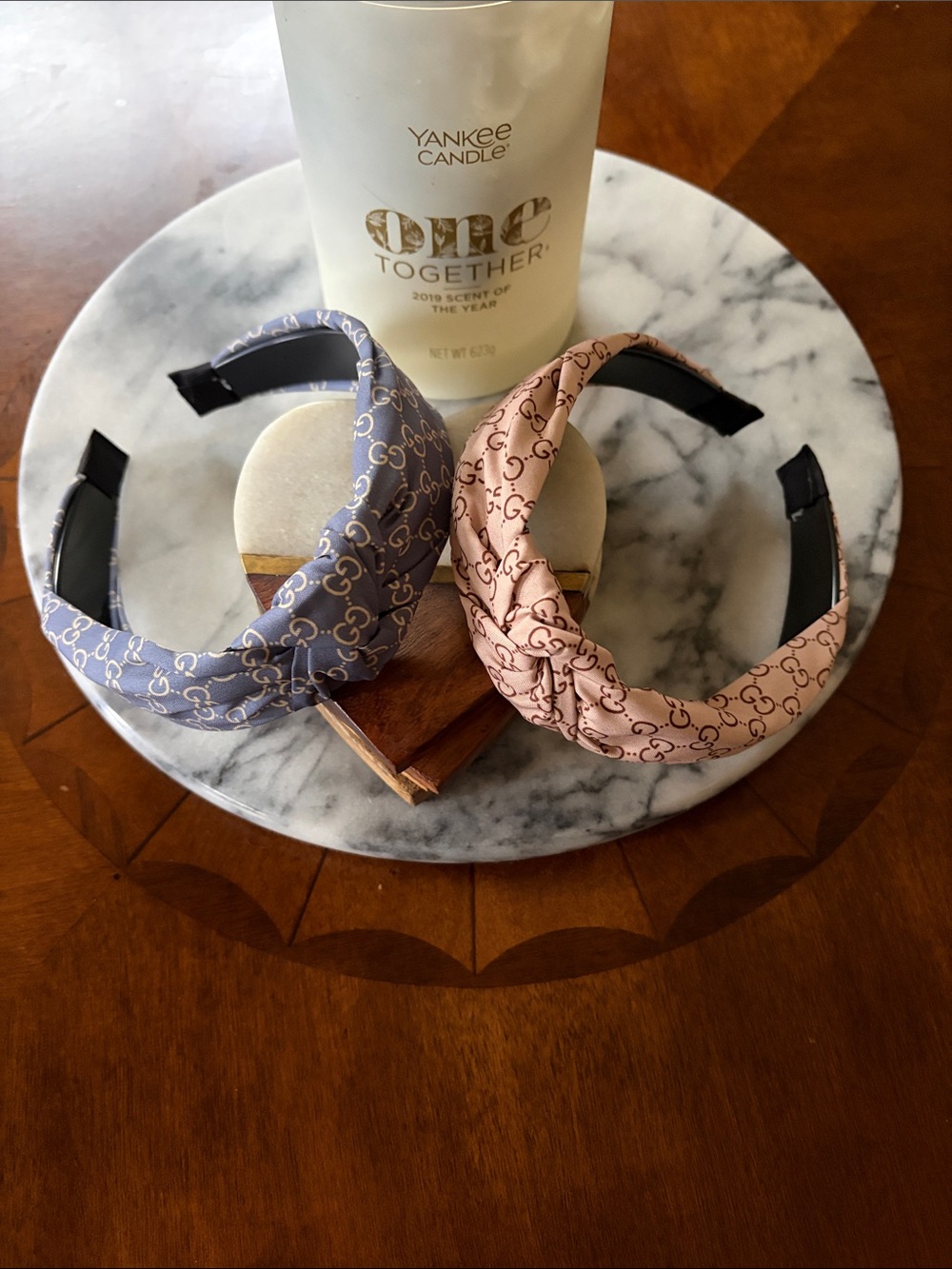 GucciKnotted Headband Set - Blue & Pink
